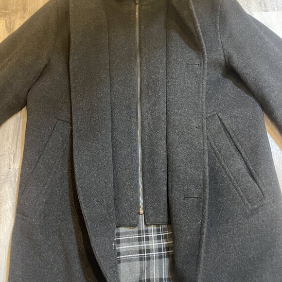 Men's FilaFil Platinum Wool & Cashmere Blend Charcoal Gray Coat (Med) - Picture 2 of 8